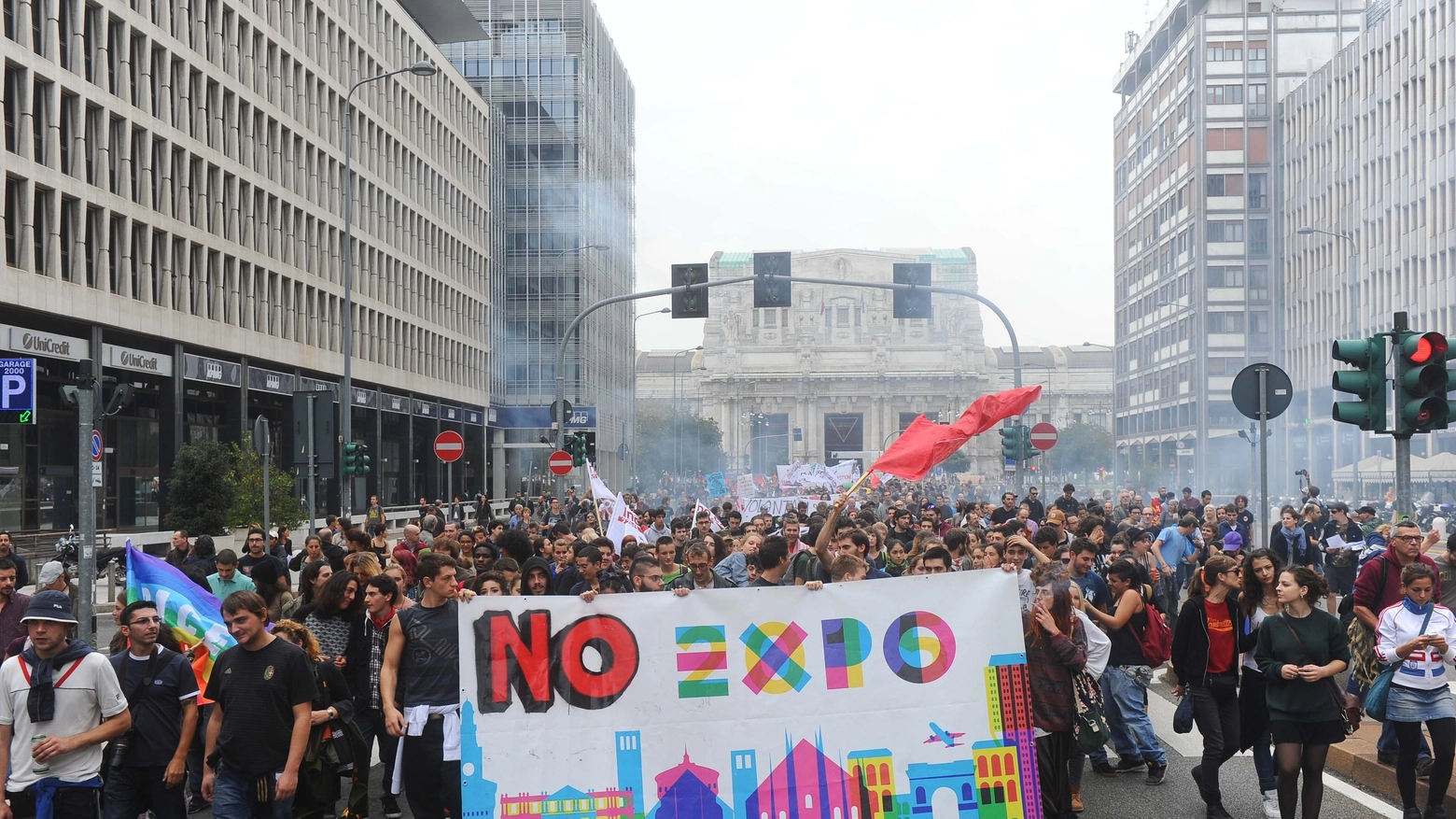 Manifestazione protesta No-Expo (Newpress)