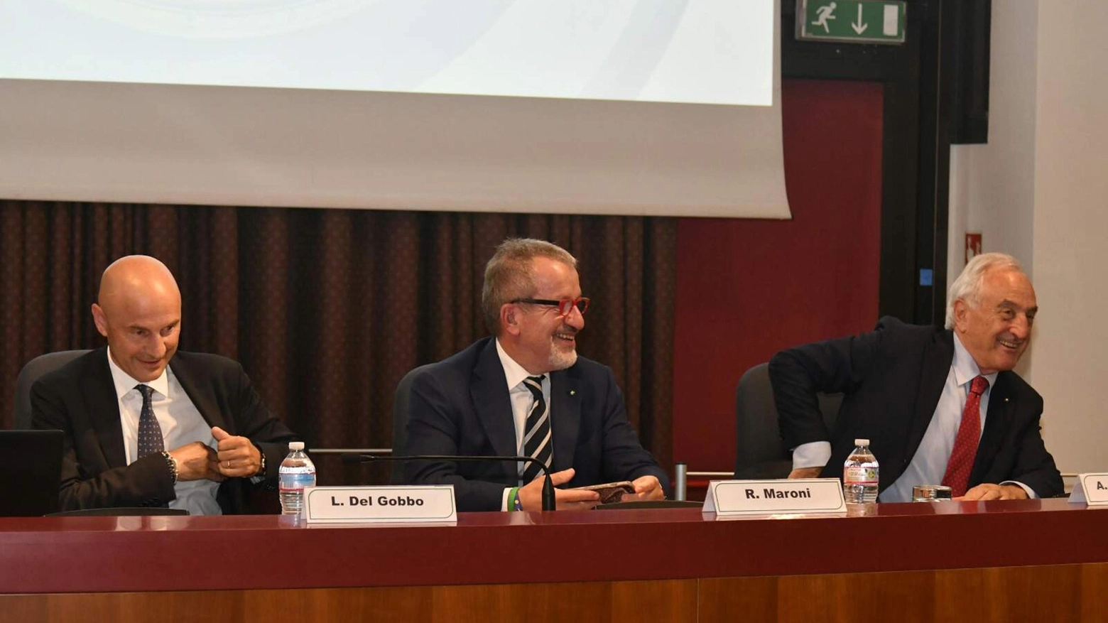 Luca Del Gobbo, Roberto Maroni ed Alberto Bombassei