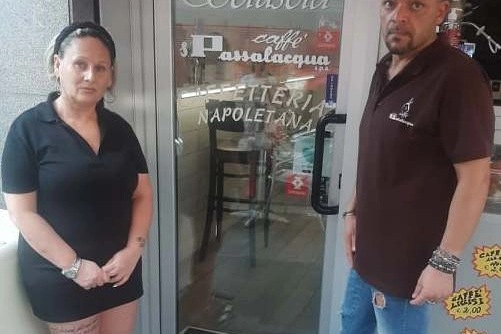 Annalisa Gentile e Carmine Barbaro gestori della caffetteria napoletana Sciuscià