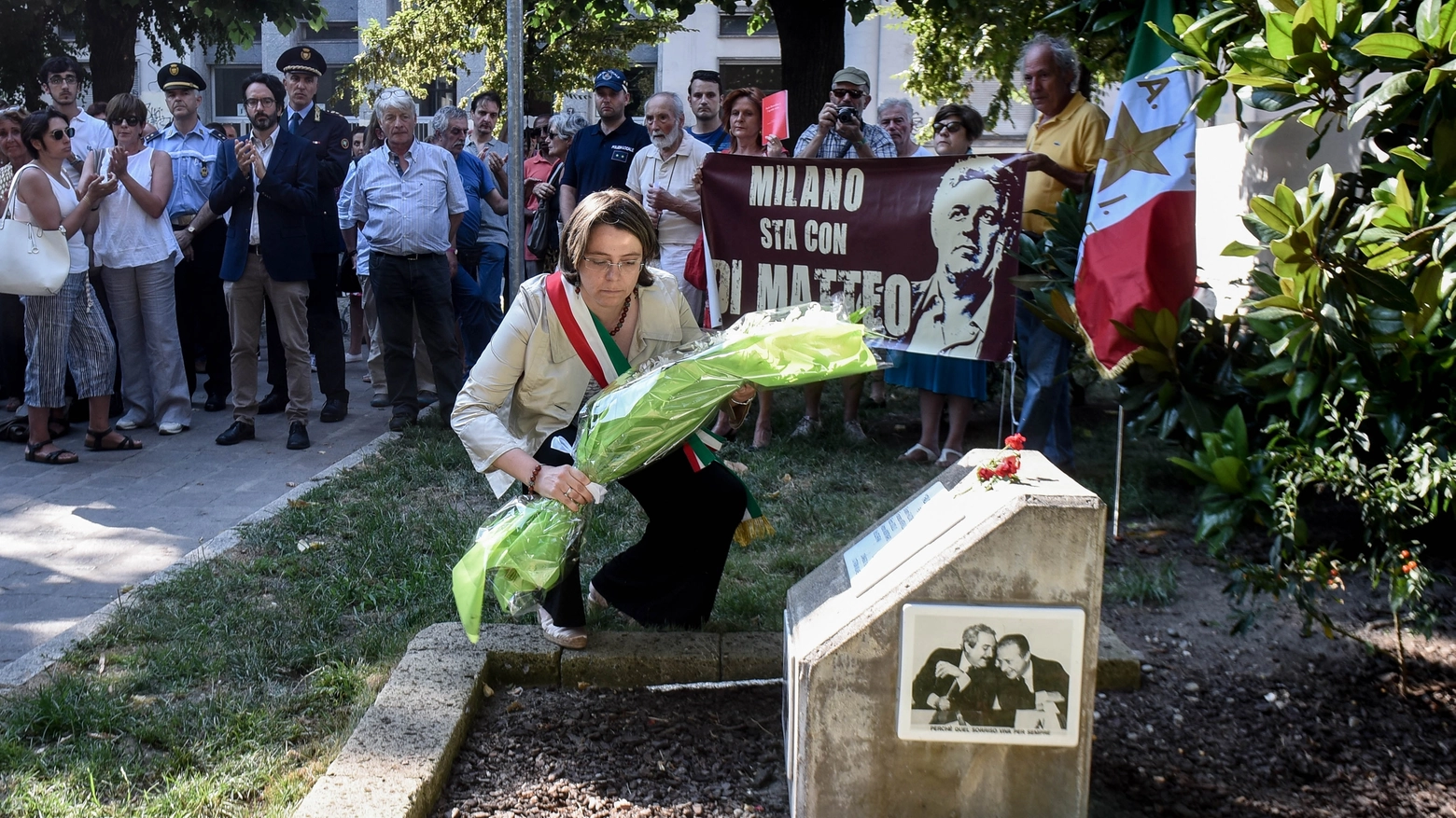 Il vicesindaco Anna Scavuzzo alla commemorazione di Falcone e Bor