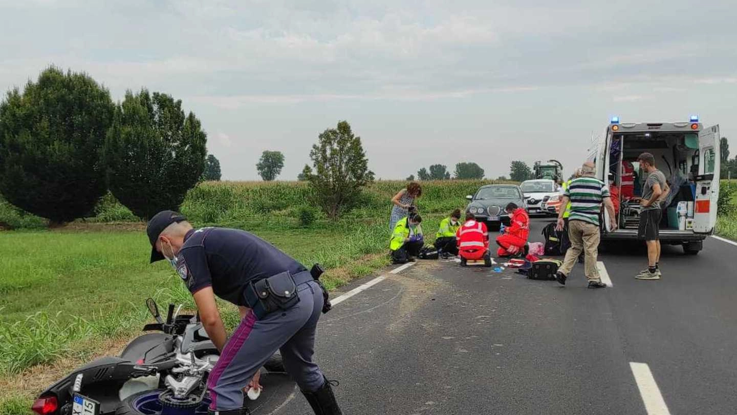 L'incidente con la moto a Chieve