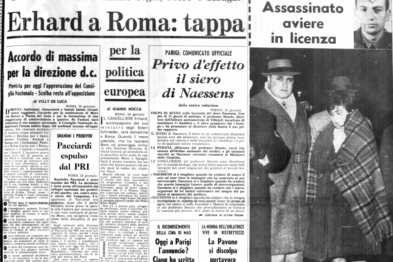 Pagina de Il Giorno 27 gennaio 1964