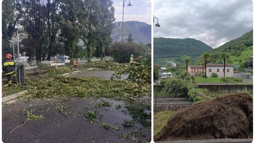 Maltempo nel Bresciano: alberi caduti e strade chiuse. Torrenti esondati, allagamenti in case e campeggi