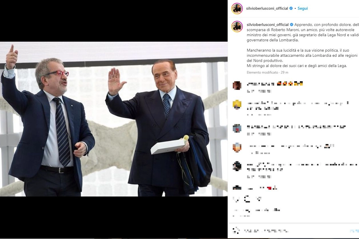 Il post di Silvio Berlusconi