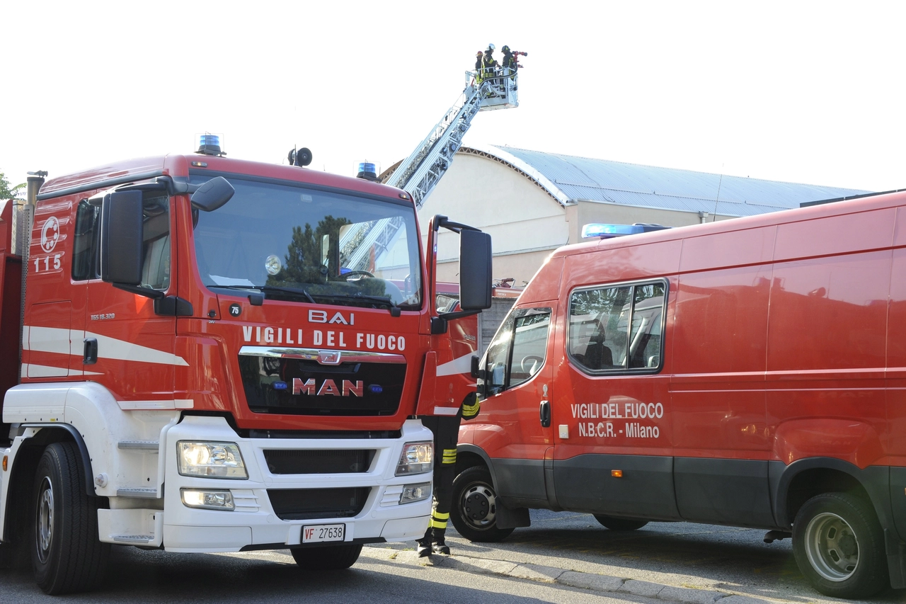 Incendio a Trezzano sul Naviglio (Spf)