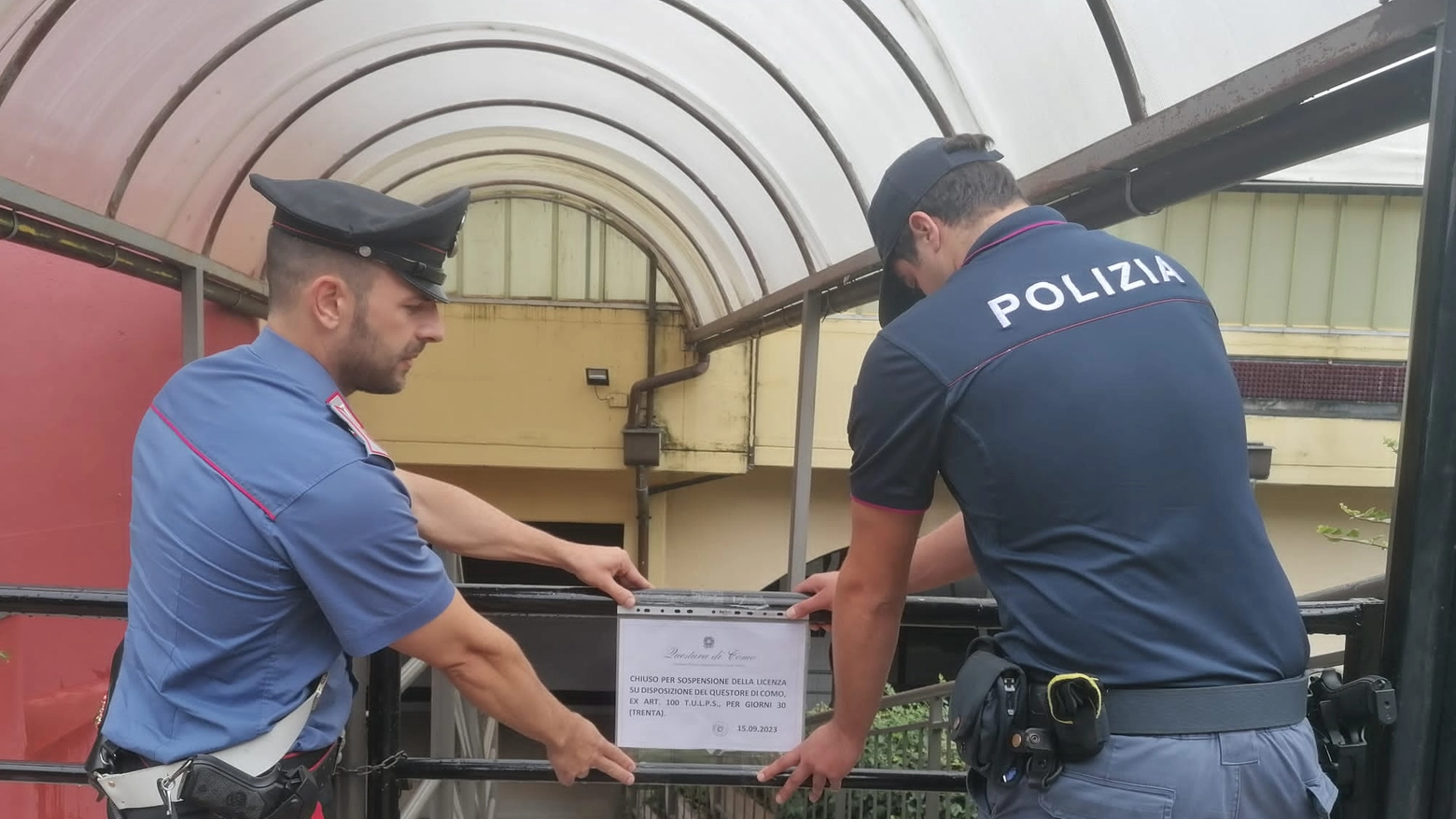 Provvedimento della Questura su richiesta dei carabinieri