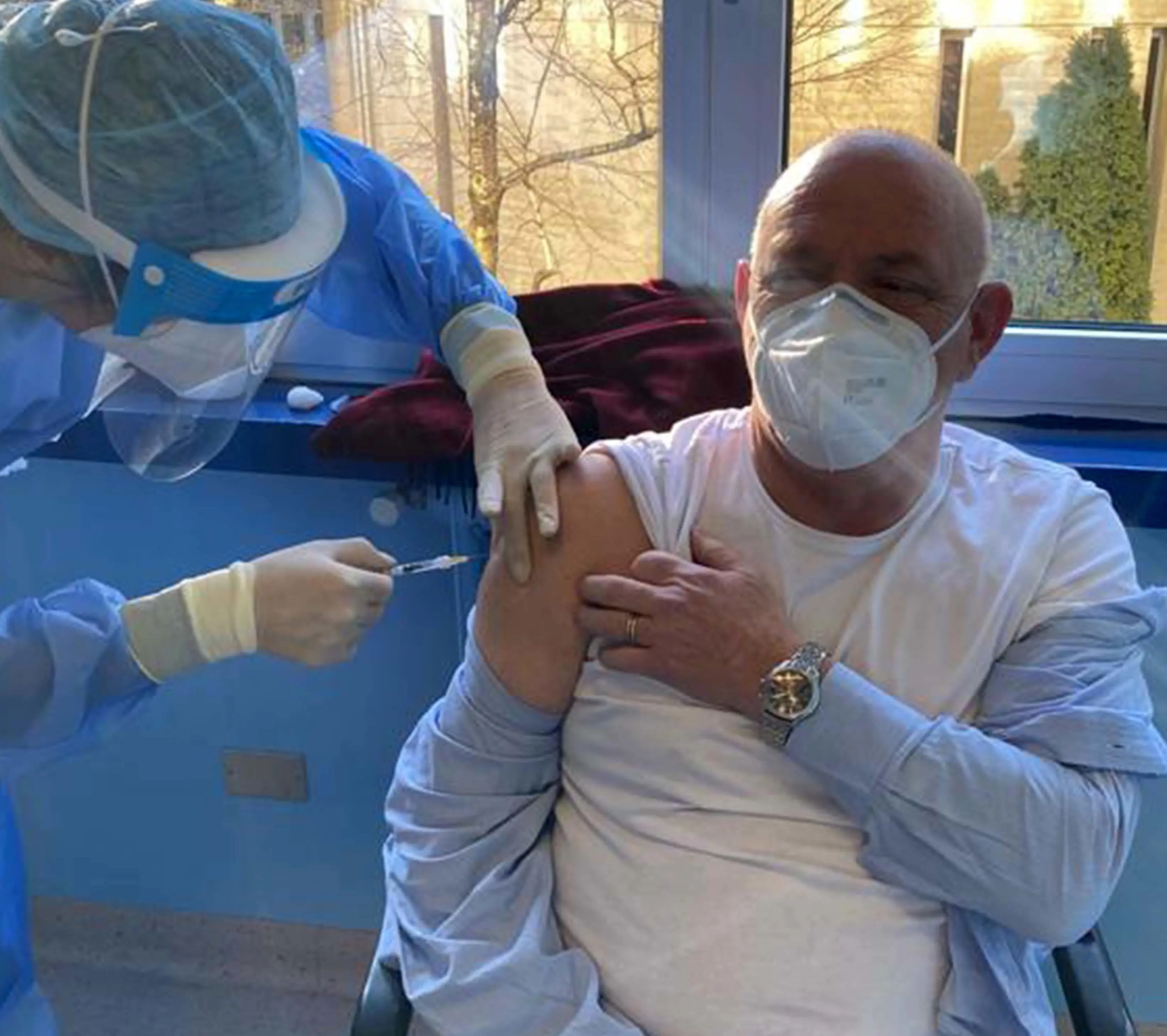 Vaccinato il numero uno Saporito