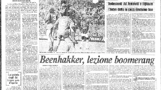 Il titolo de Il Giorno dopo il trionfo del Milan (20 aprile 1989)