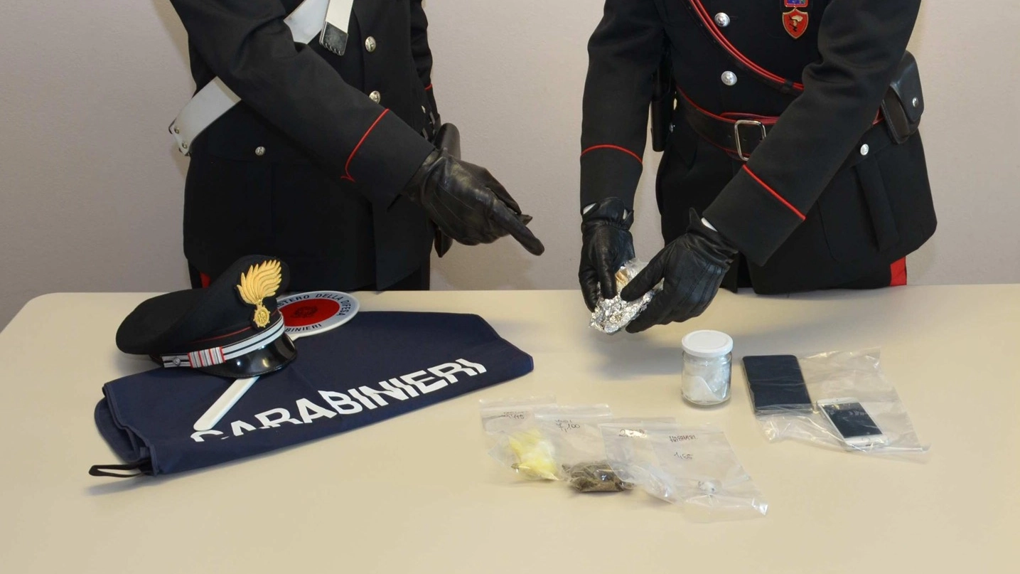La sostanza sequestrata dai carabinieri 