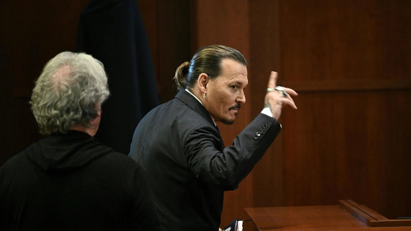 Johnny Depp durante il processo