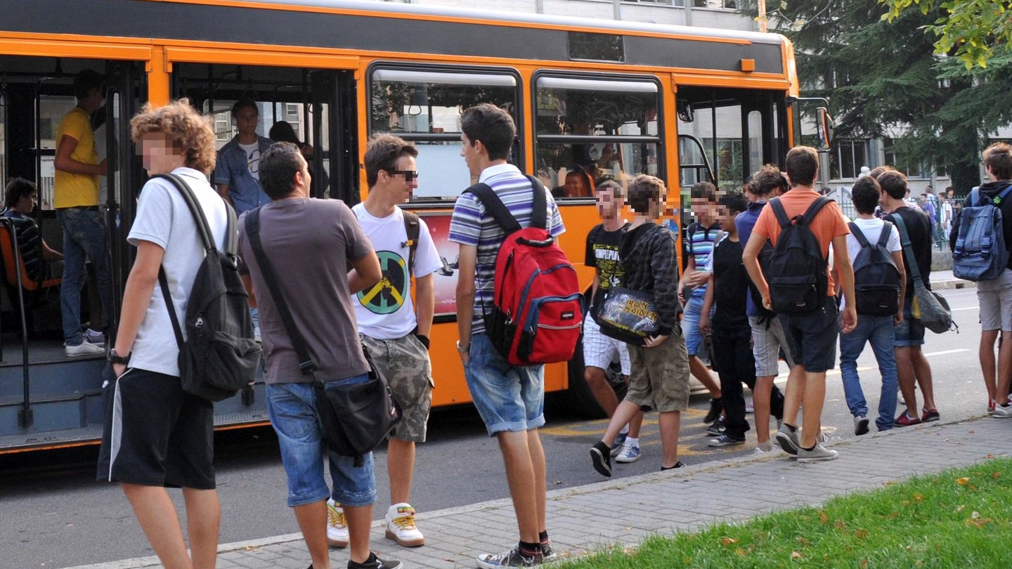 Studenti in autobus a Brescia