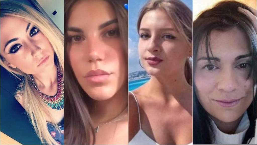 Da sinistra le donne uccise nel 2023 in Lombardia: Giulia Tramontano, Sofia Castelli, Yana Malaiko e Romina Vento