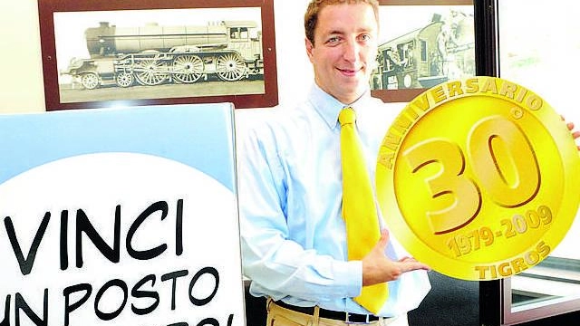 Paolo Orrigoni nel 2009 quando presentò la lotteria per un posto di lavoro