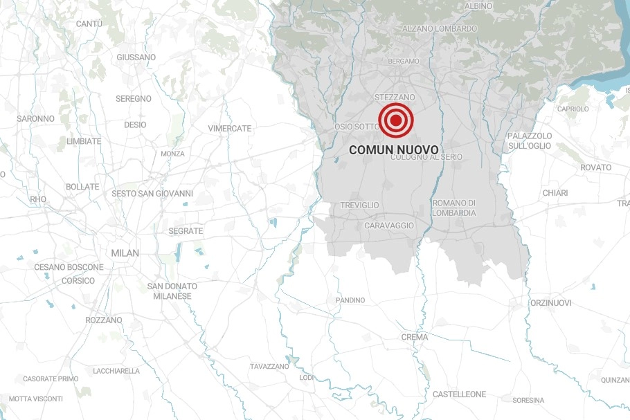 L'epicentro del terremoto