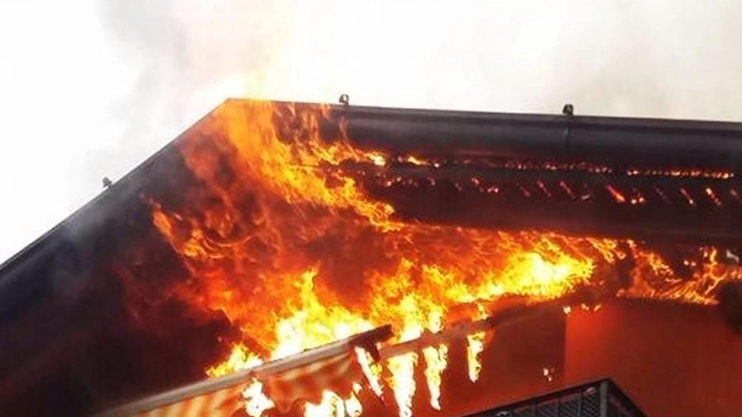 Incendio in una palazzina a Villongo
