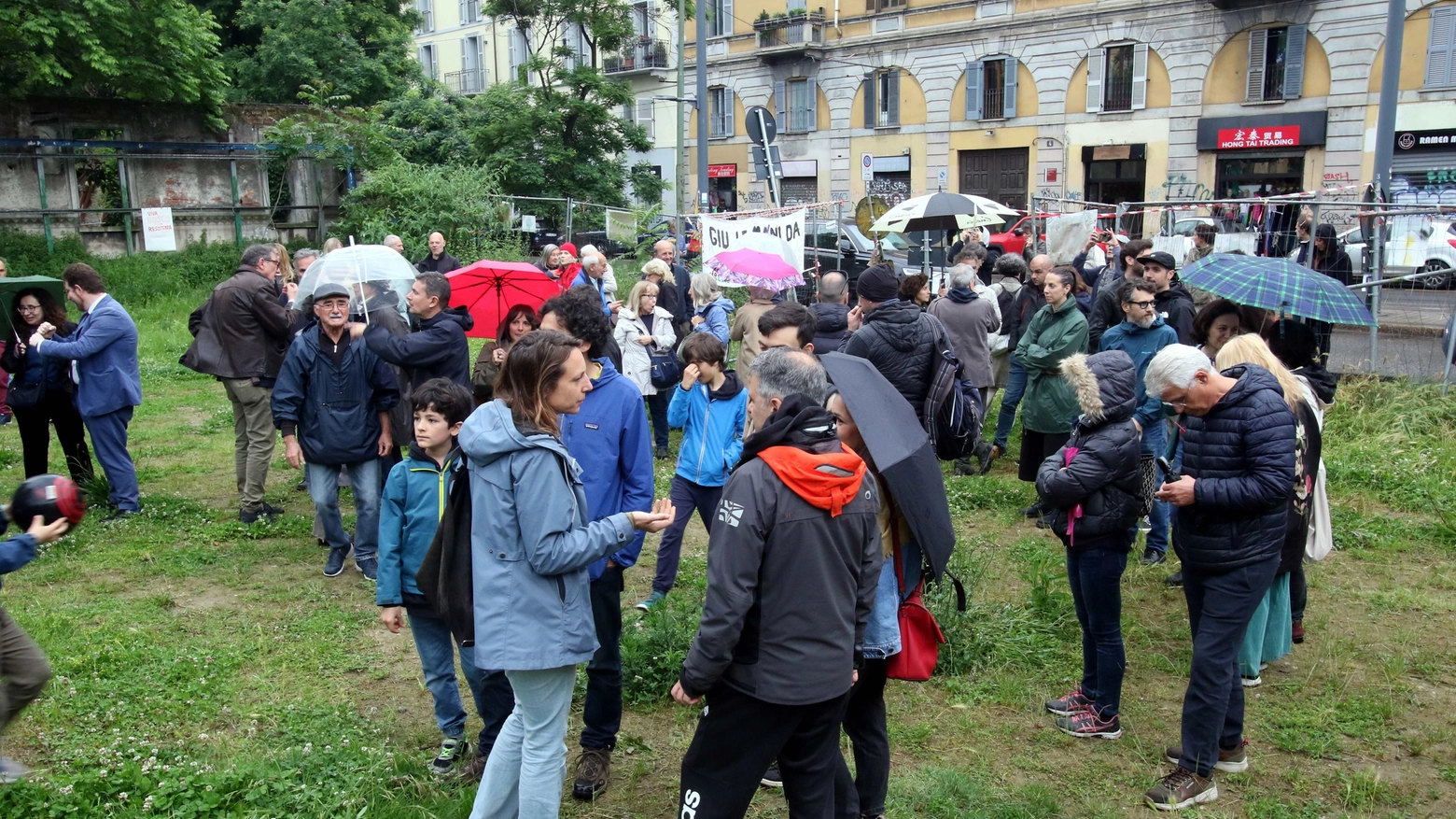 Flash mob per difendere il glicine di piazza Baiamonti Flash mob per difendere il glicine di piazza Baiamonti