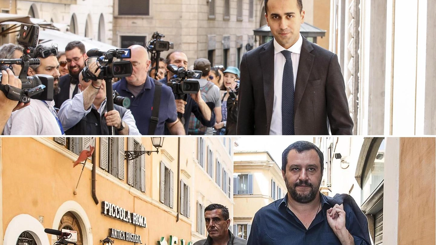 Luigi Di Maio e Matteo Salvini in una foto combo (Ansa)