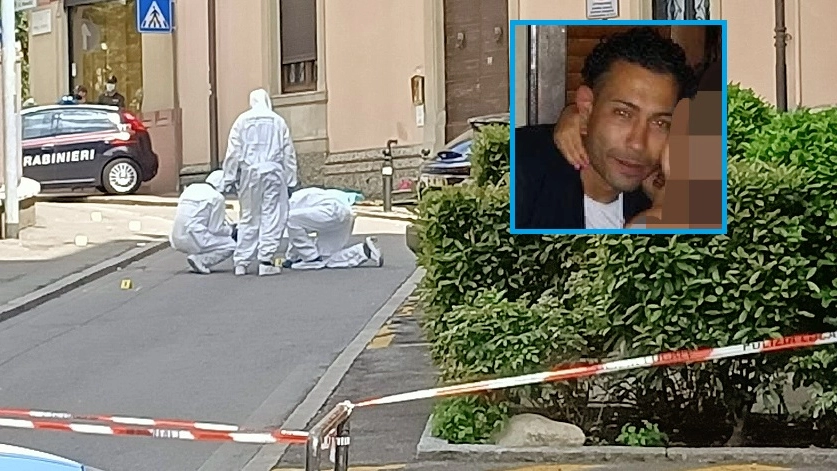 Il luogo dell'accoltellamento e nel riquadro la vittima Marwen Tayari