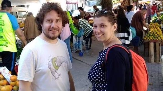 Mauro Pamiro con la moglie Debora