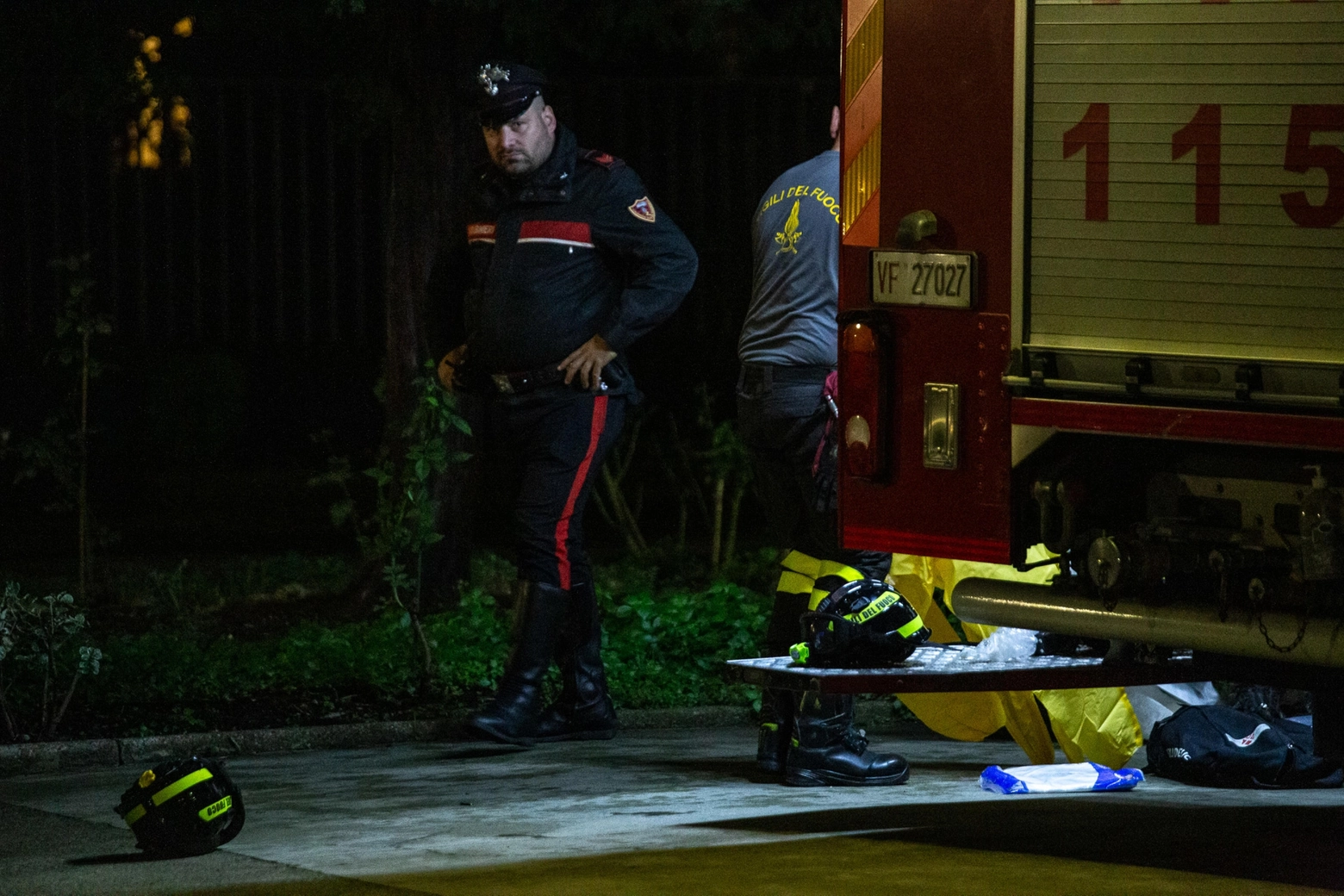 I rilievi sul luogo del ritrovamento del cadavere (Canella)
