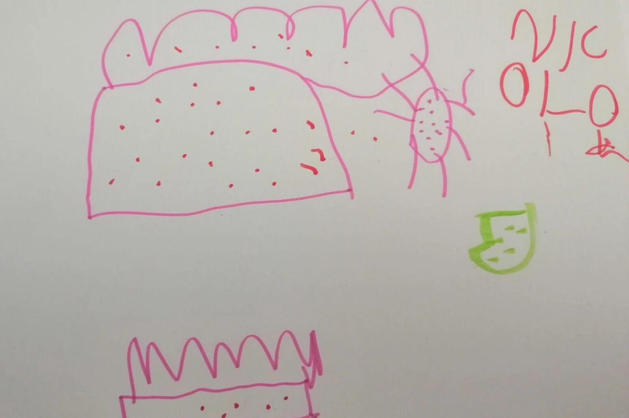 Nicolò ha disegnato il Coronavirus