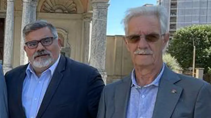Il sindaco Maurizio Bono e l'ormai ex vicesindaco Giuseppe Tozzi
