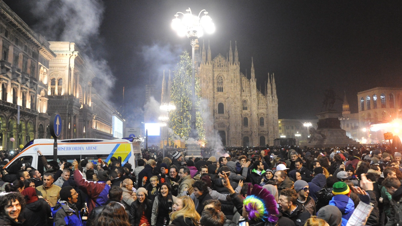 Capodanno in piazza Duomo prima del Covid