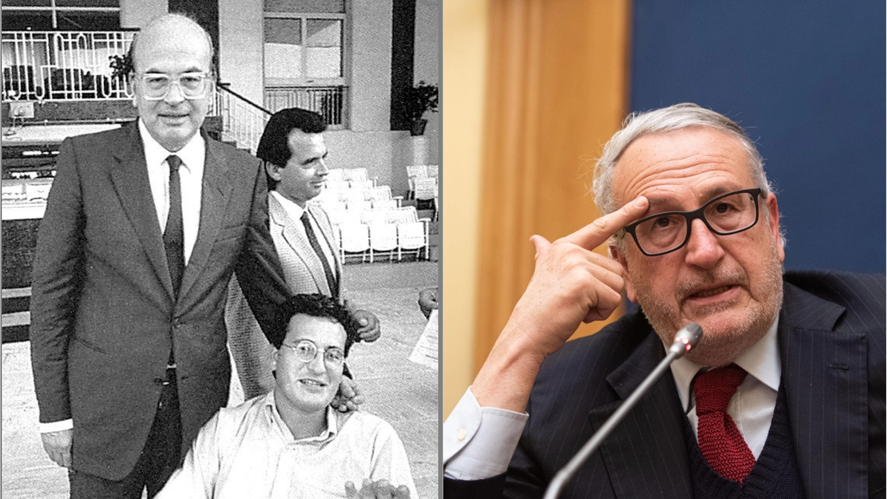 Bettino Craxi con il figlio Bobo, nuovo presidente onorario del Centro Internazionale di Brera a Milano Bettino Craxi con il figlio Bobo, nuovo presidente onorario del Centro Internazionale di Brera a Milano