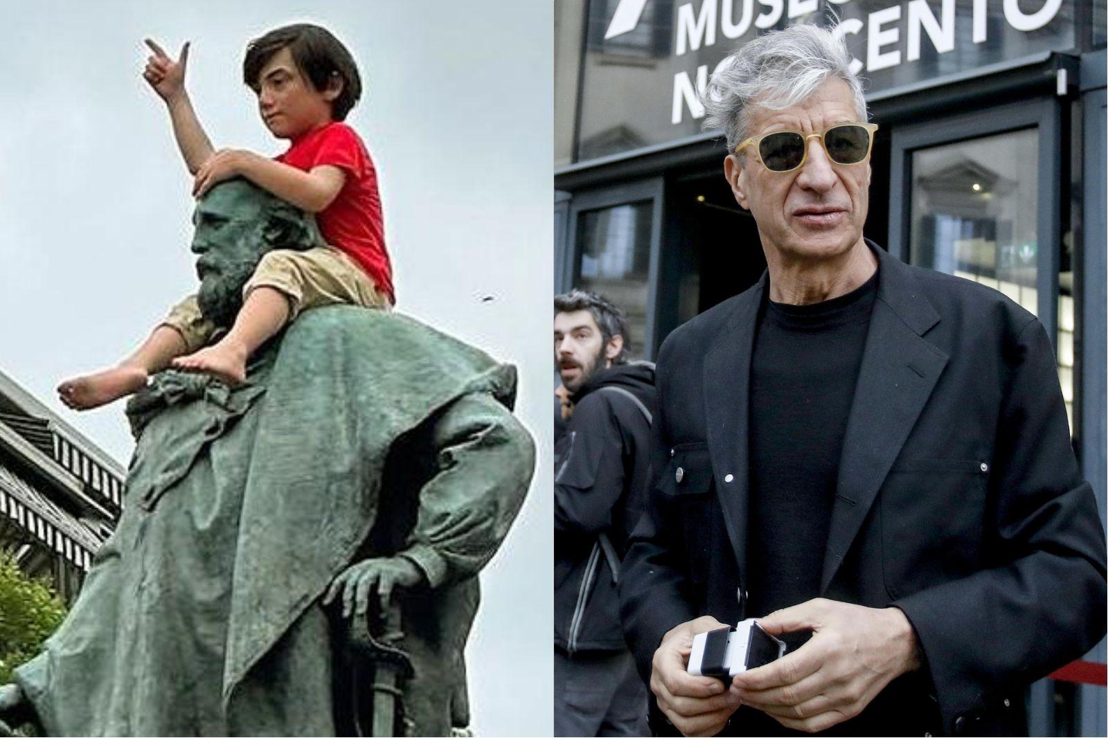 Maurizio Cattelan, provocazione d’arte (e choc): dai fantocci impiccati a Milano al bambino con la ‘pistola’ sulle spalle di Garibaldi a Bergamo Maurizio Cattelan, provocazione d’arte (e choc): dai fantocci impiccati a Milano al bambino con la ‘pistola’ sulle spalle di Garibaldi a Bergamo