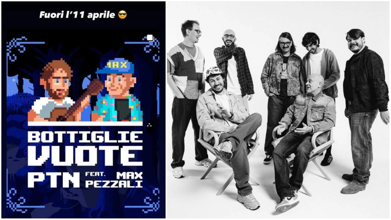 Max Pezzali e i Pinguini Tattici Nucleari insieme in "Bottiglie vuote" (foto Instagram @maxpezzali)