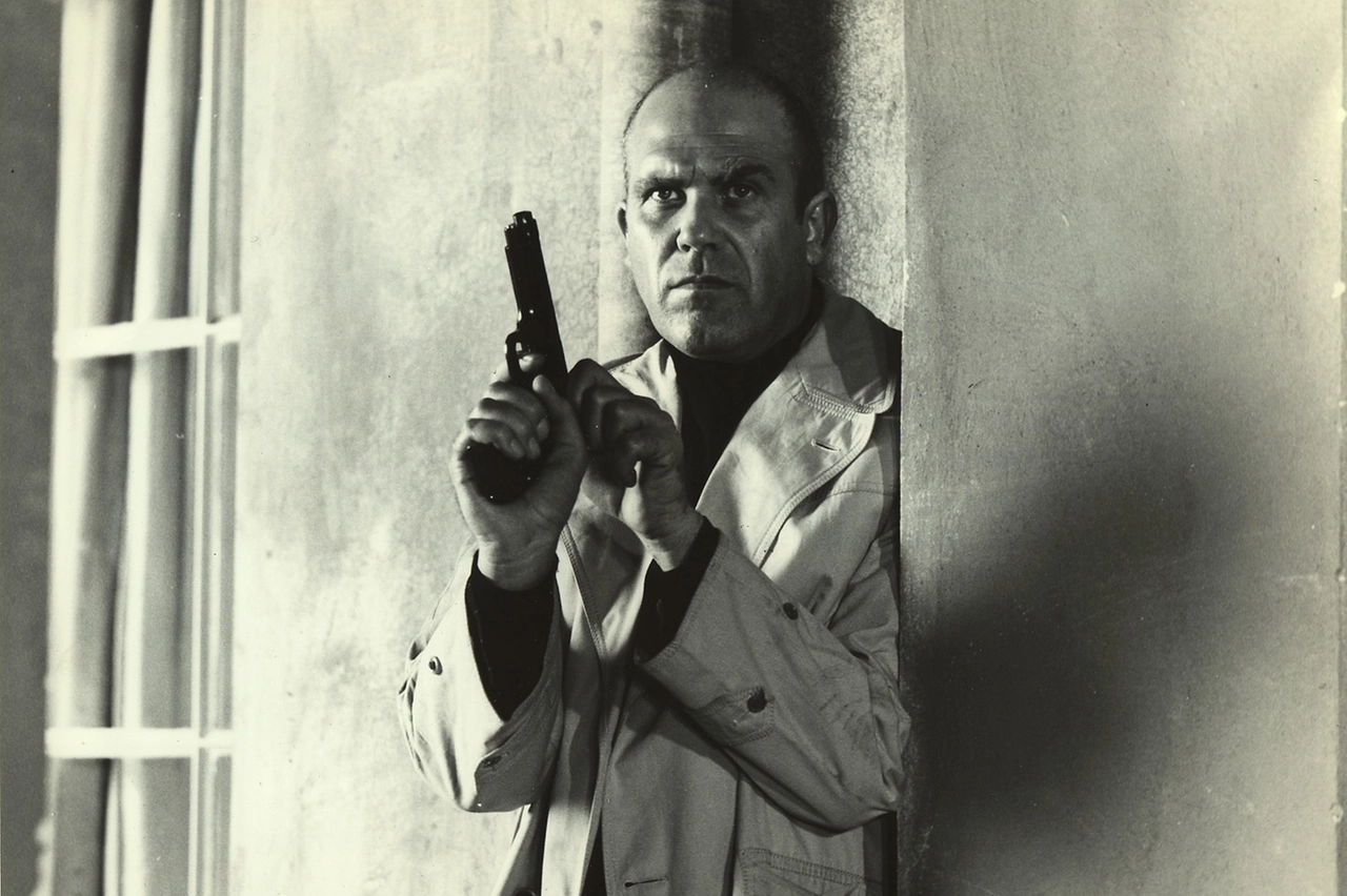 Gastone Moschin in Milano Calibro 9, film-pilastro del genere poliziesco italiani anni '70