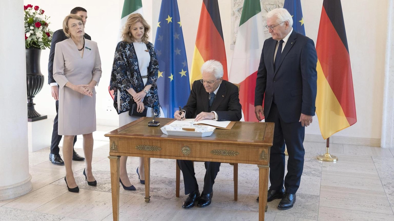 Bilaterale con Mattarella a Bellevue Bilaterale con Mattarella a Bellevue