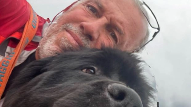 Ferruccio Pilenga con uno dei suoi splendidi Terranova Ferruccio Pilenga con uno dei suoi splendidi Terranova