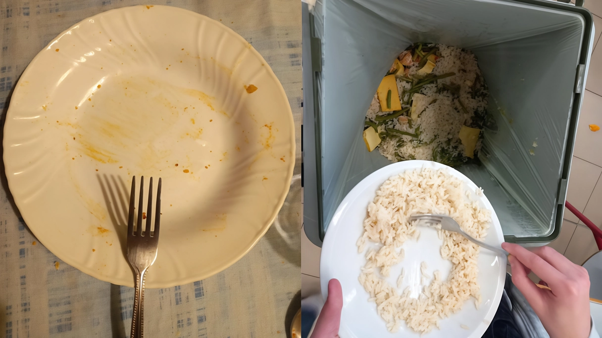Nella mensa scolastica lo spreco alimentare è eccessivo, mentre a casa nel piatto non rimane nulla Nella mensa scolastica lo spreco alimentare è eccessivo, mentre a casa nel piatto non rimane nulla