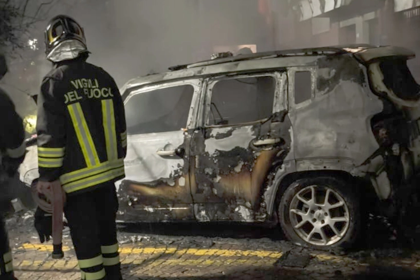 L'incendio a Colico