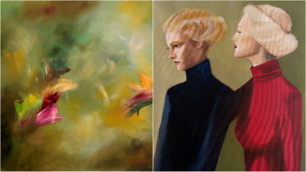 Due delle opere vincitrici. A sinistra: "Eco" di Barbara Caputo. A destra: "Mother’s Love" di Natalie Cappello