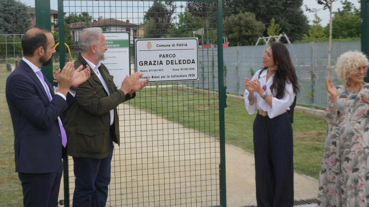 Da ieri il parco pubblico di via Francana inaugurato a dicembre, è intitolato a Grazia Deledda. La scrittrice sarda,... Da ieri il parco pubblico di via Francana inaugurato a dicembre, è intitolato a Grazia Deledda. La scrittrice sarda,...