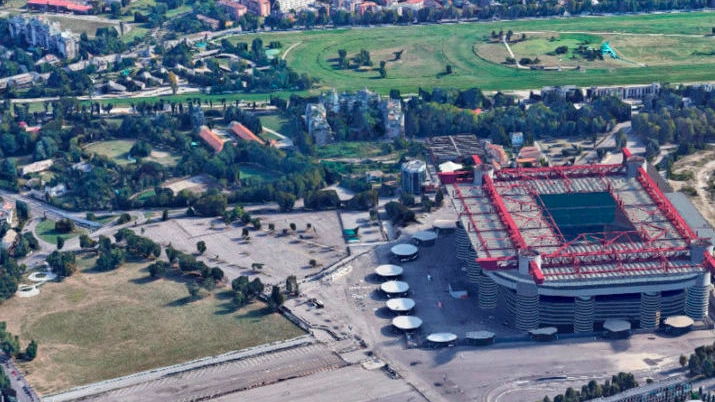 I parcheggi attorno allo stadio di San Siro
