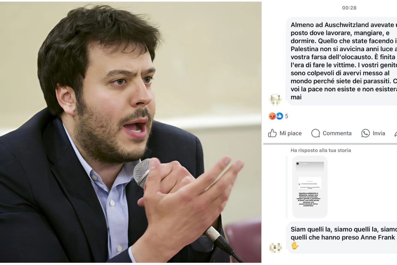 Daniele Nahum; a destra, i commenti social che l'hanno spinto alla denuncia