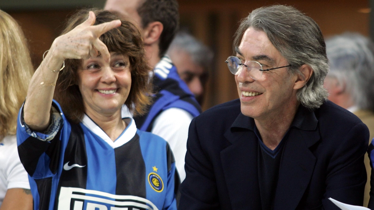 Massimo Moratti con la moglie Milly a San Siro
