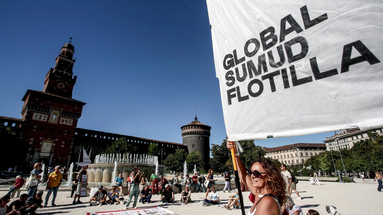 Global Sumud Flotilla: presidio di Mothers Rebellion a Milano