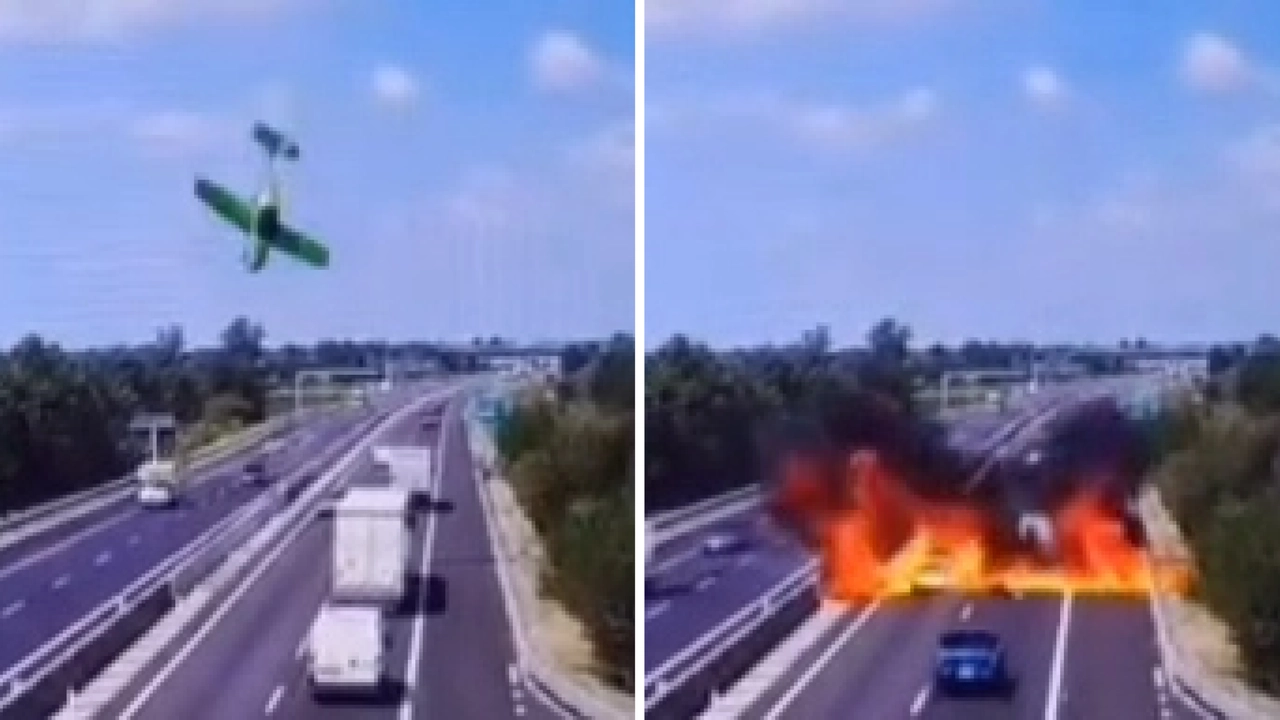 Il momento dello schianto immortalato in un video pubblicato sui social media Il momento dello schianto immortalato in un video pubblicato sui social media
