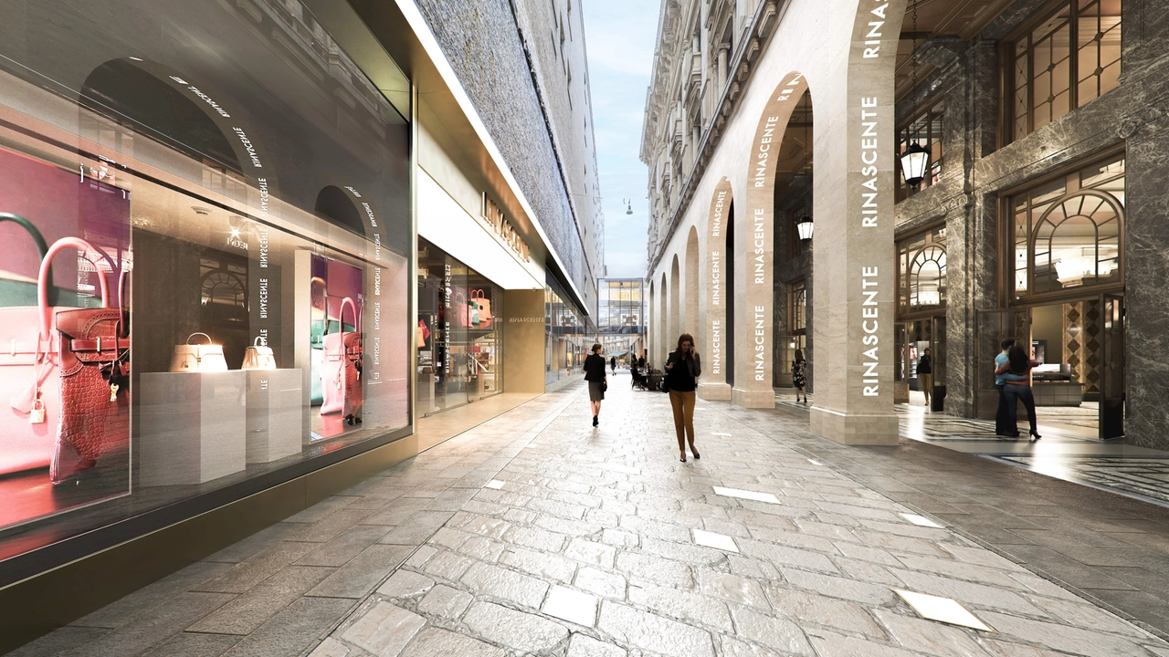 Rendering riqualificazione Palazzo Odeon che diventa Rinascente Rendering riqualificazione Palazzo Odeon che diventa Rinascente