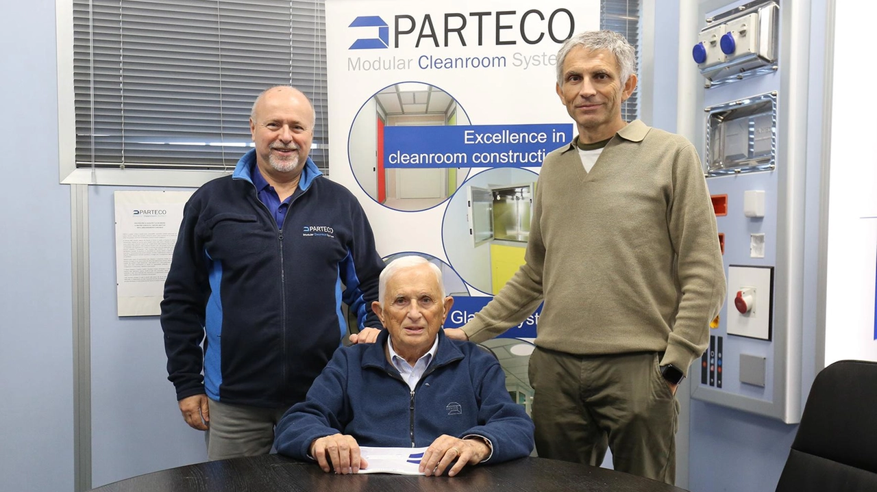 L’ad Giovanni Caramello e il fondatore Ennio Fossati con il figlio Marco L’ad Giovanni Caramello e il fondatore Ennio Fossati con il figlio Marco
