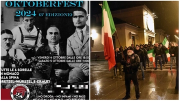Azzate, Oktoberfest in salsa neonazista: nella locandina Adolf Hitler in costume bavarese