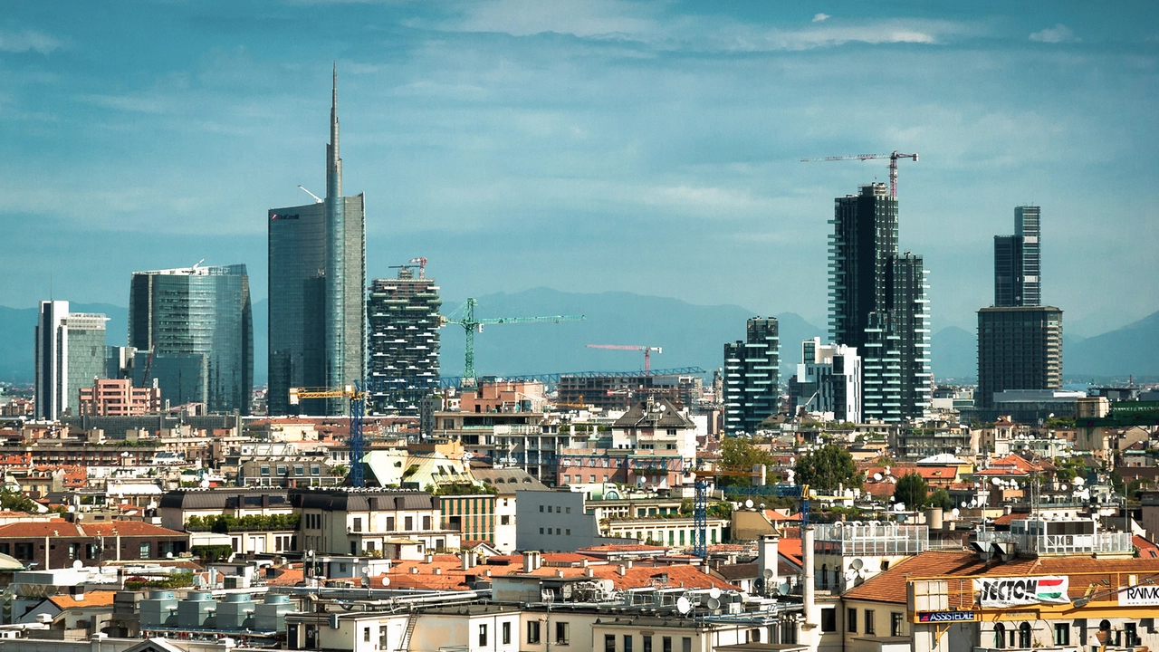 Lo skyline di Milano, con i grattacieli di piazza Gae Aulenti