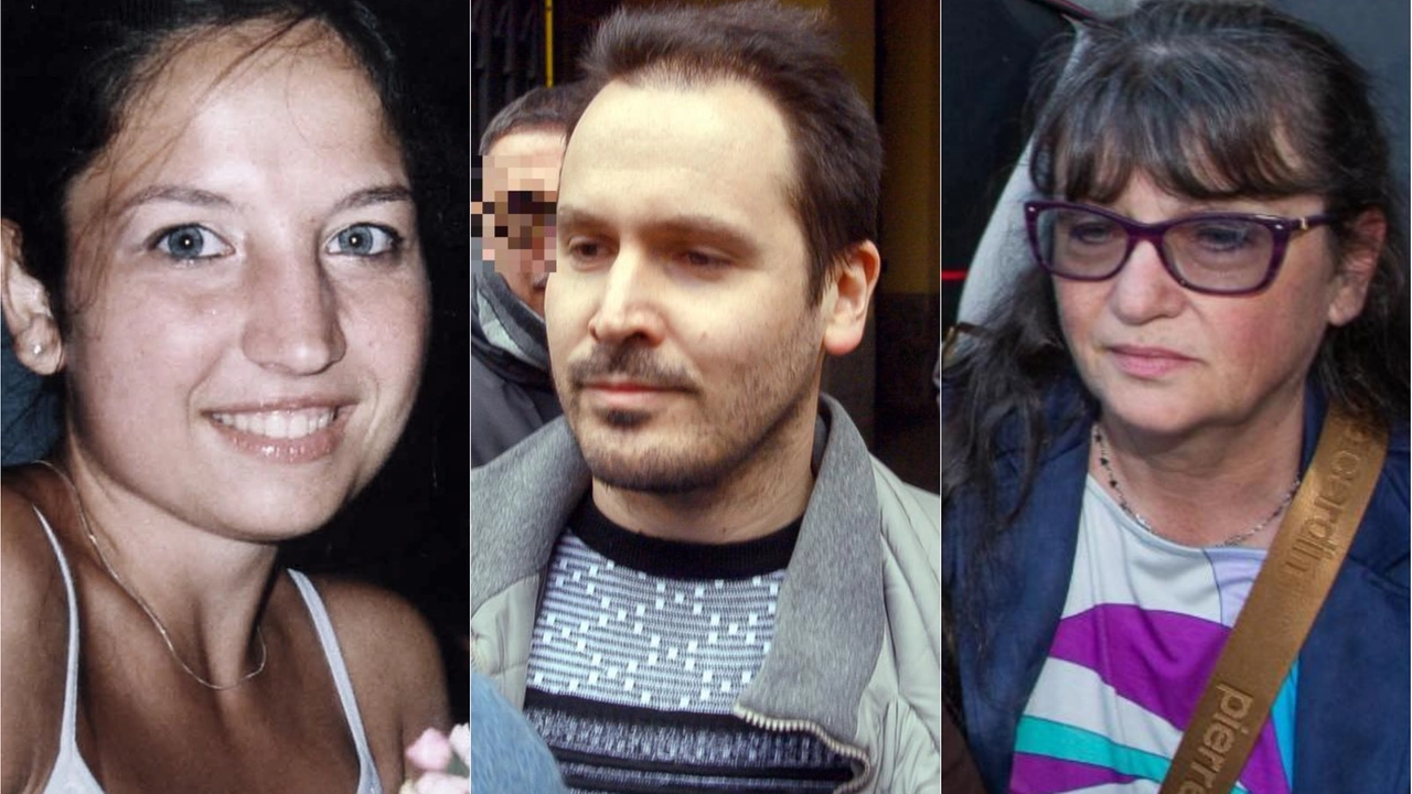 Delitto di Garlasco, la vittima Chiara Poggi a sinistra. A destra, l'indagato Andrea Sempio e sua mamma Daniela Ferrari