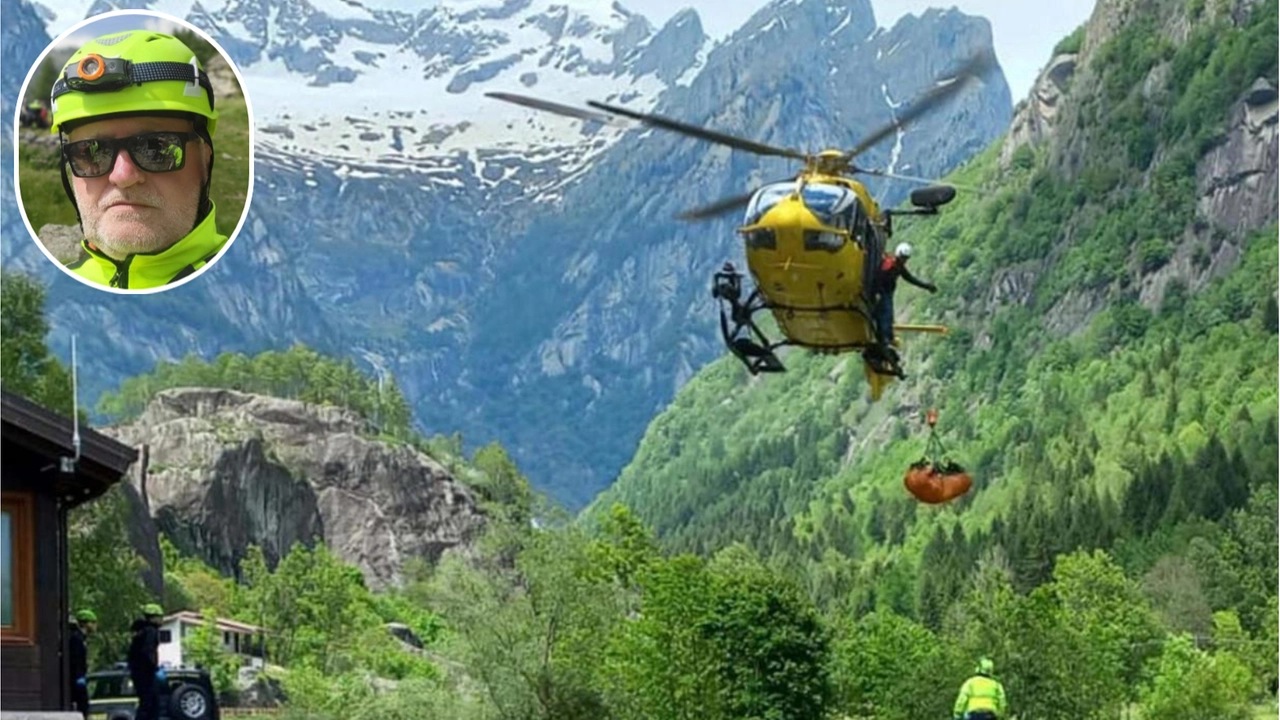L'intervento del soccorso alpino si è rivelato purtroppo inutile. Nel riquadro la vittima, Aurelio Maffessoli L'intervento del soccorso alpino si è rivelato purtroppo inutile. Nel riquadro la vittima, Aurelio Maffessoli