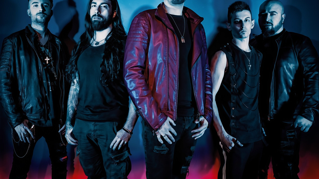 La band degli Avelion. , gruppo progressive metal di grande impatto, che fonde melodia e sonorità elettroniche. , in concerto al Bloom di Mezzago