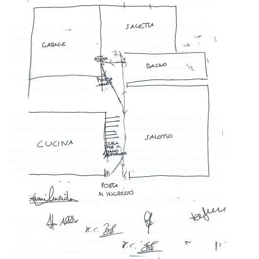 La villetta di Garlasco, il delitto di Chiara Poggi: il disegno autografo di Alberto Stasi